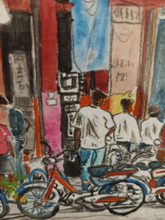 Acuarela "Port Louis", Pinturas y dibujos, Papel, Multicolor (foto 3 de 8)