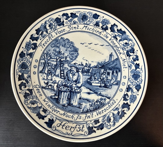 4 Getijden Delfsblauw Royal Goedewaagen – goedewaagen royal, Wanddecoratie, Ceramic (photo 3 of 6)