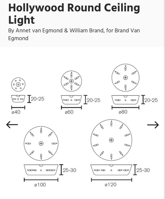 Image 1 of Brand van Egmond - Plafonnière Hollywood ø 120 cm