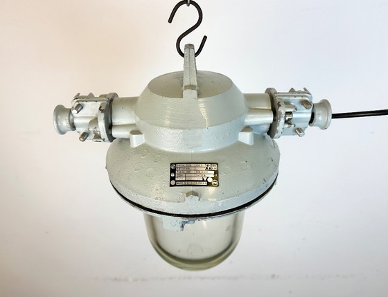 Image 1 of Grey Industrial Cast Aluminium Explosion Proof Light, 1970s