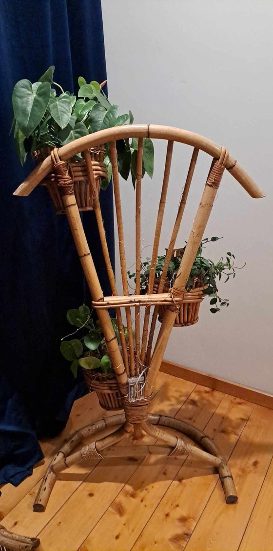 Image 1 of Retro-Blumenständer mit 3 originalen Körben