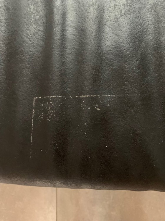 Ottoman, black leather – Side tables (photo 2 of 5)