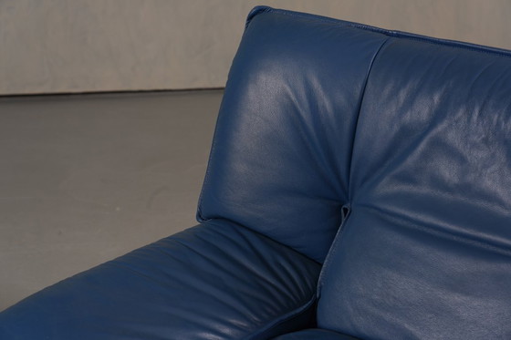 Image 1 of Sofá posmoderno de cuero Nicoletti Salotti, Italia, años 80