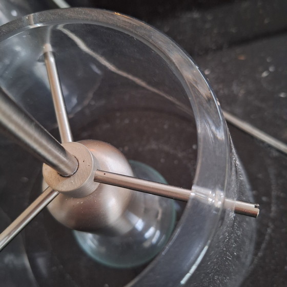 Image 1 of Lámpara colgante de cristal Steinhauer con sistema de suspensión de acero inoxidable