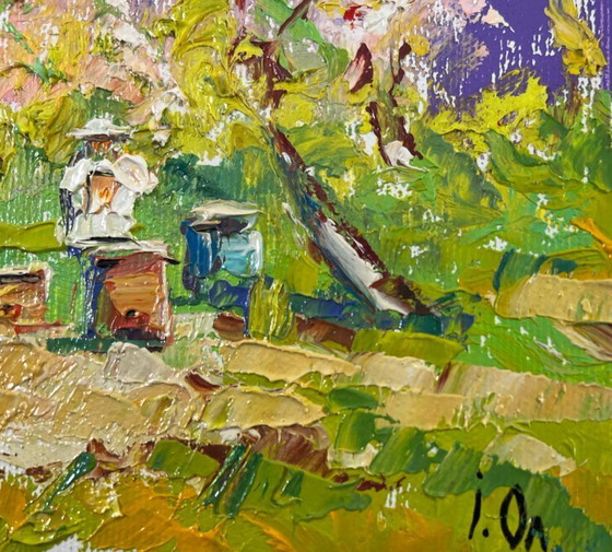 Image 1 of Original Oil Painting Colorful Nature Landscape Breath of spring