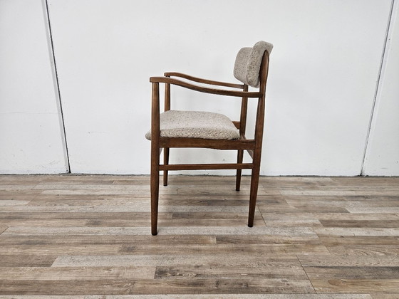 Image 1 of Zweedse fauteuil van hout en stof