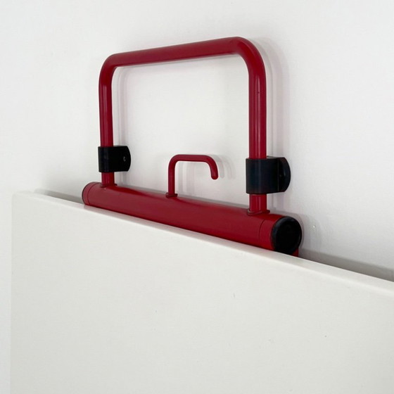 Image 1 of Mesa de pared plegable tubular Clino roja de Mario Mazzer para Magis, década de 1980