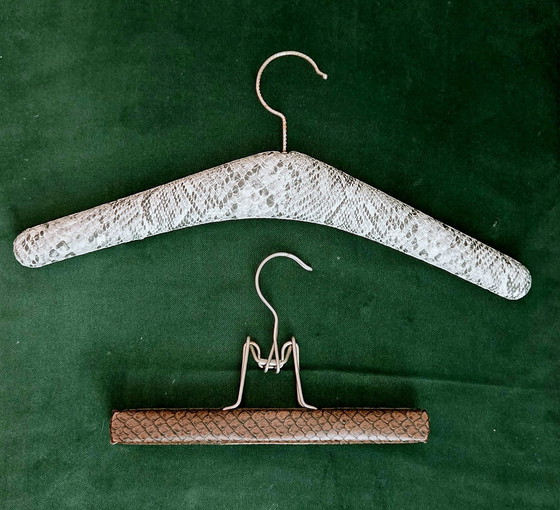 Image 1 of Leatherette hangers from the 60s/70s