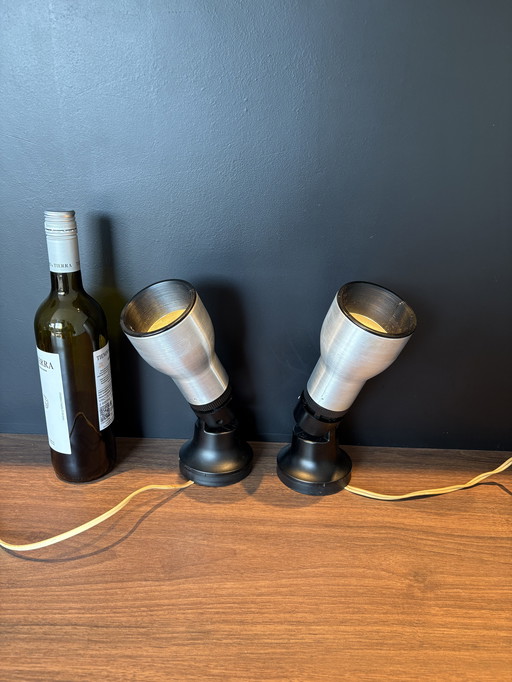 2x Philips vintage chromen spots