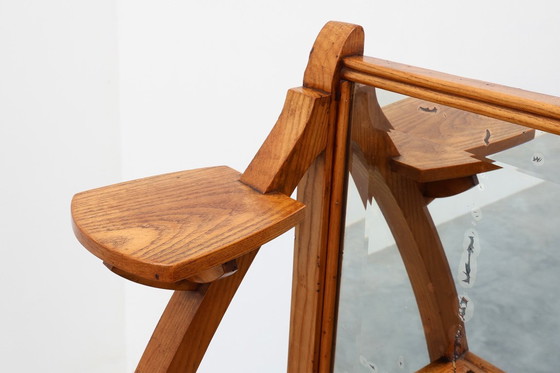 Image 1 of Art Deco buffet, planter or liquor cabinet in wood with mirror, France 1920s