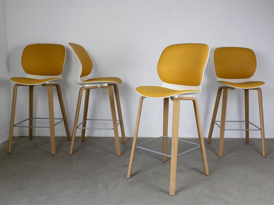 Image 1 of Patricia Urquiola for Haworth bar stool Maari set of 4 pieces Yellow