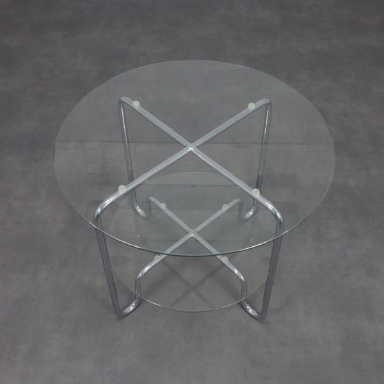 Image 1 of Tubular Frame Coffee Table in Bauhaus Style, 1980s