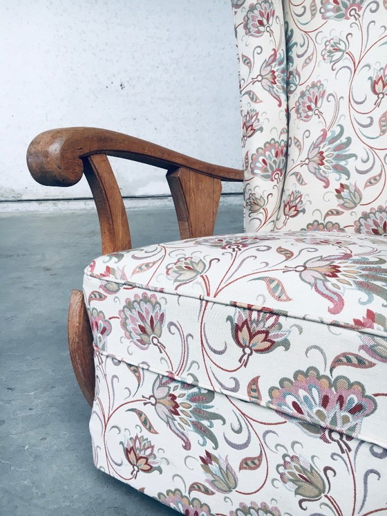 Image 1 of Ensemble de fauteuils à oreilles haut de style début XXe siècle