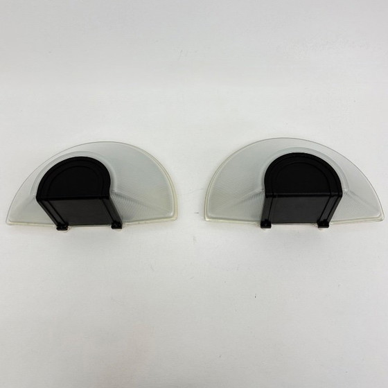 Image 1 of Set di 2 applique da parete Prisma in vetro MEGA, anni '80, Italia