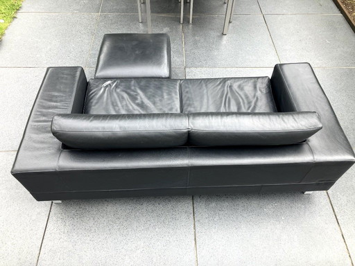 Leather Leolux Antipode and Hocker