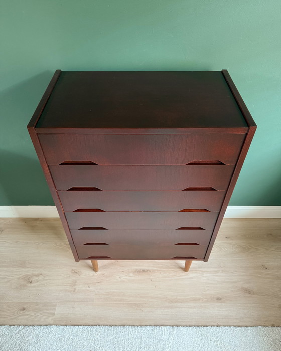 Image 1 of Vintage Deense ladekast met 6 laden