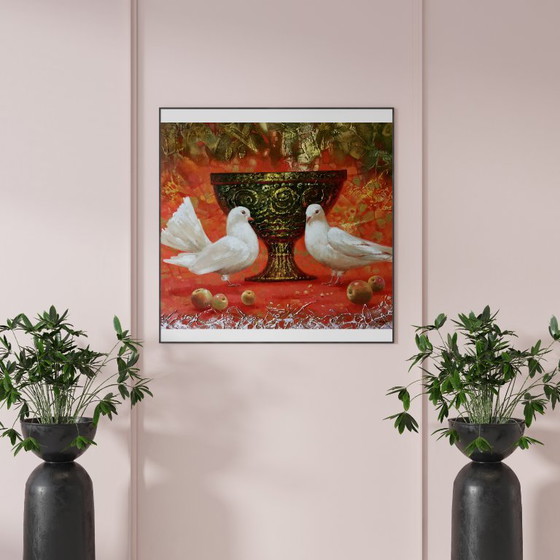 Originales Ölgemälde „Schale der Liebe“ – Gemälde & Zeichnungen, Canvas (photo 3 of 13)