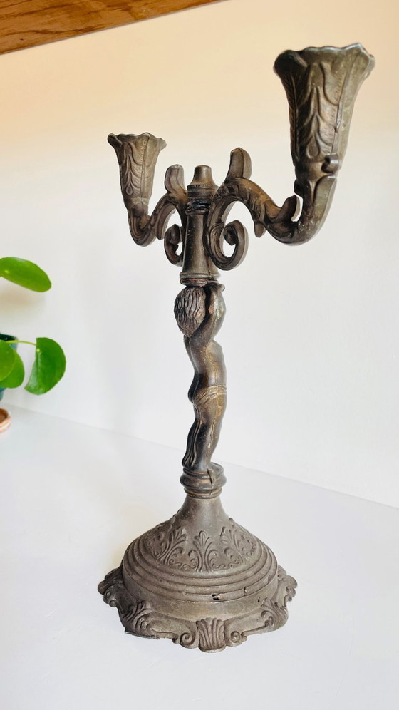 Image 1 of PORTACANDELE IN STILE ART NOUVEAU