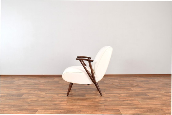 Mid-Century Modular Polish Armchairs, 1960s, Set of 2 – GFM, Wood, Wool (photo 12 of 20)