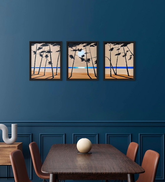 Acrylic Triptych 120x50 – Paintings & Drawings, Canvas (photo 6 of 16)