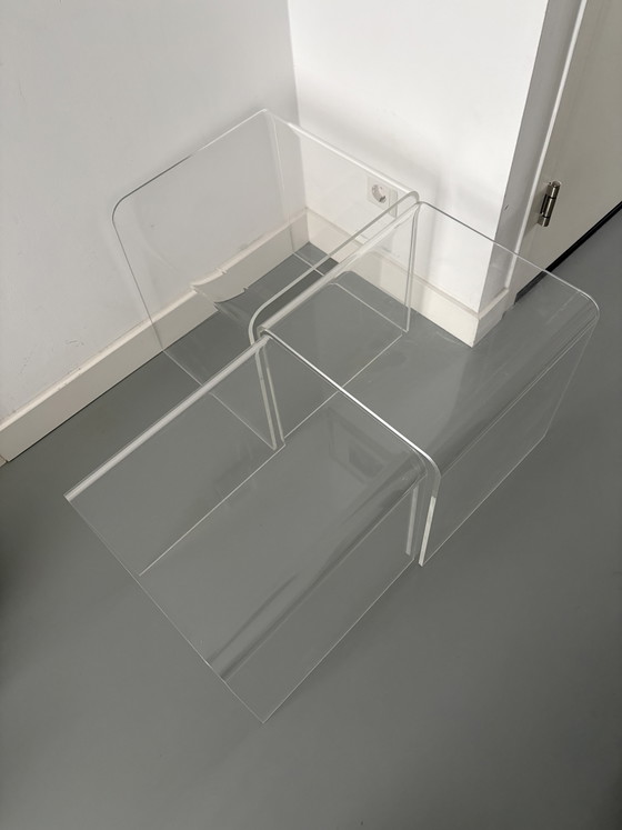 Image 1 of Vintage plexiglas nesting tables