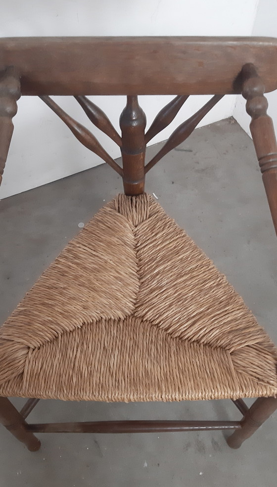 Image 1 of Antieken breistoel  rietbekleed 1910