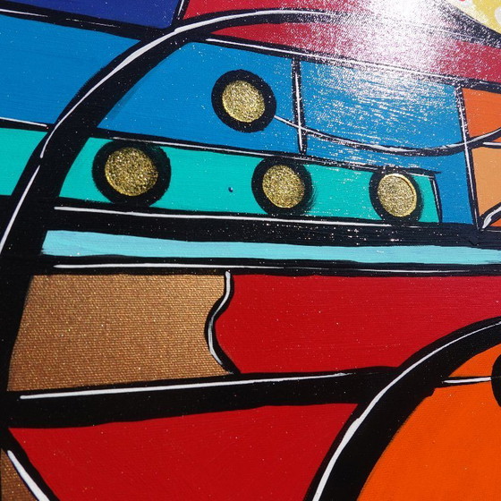 Image 1 of Cubism A1358 - abstract painting on XXL canvas