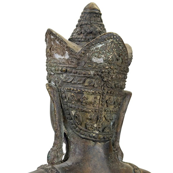 Buda coronado de bronce antiguo, Tailandia o Laos, siglo XIX – Esculturas, Bronze (photo 10 of 11)