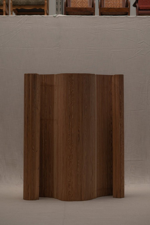 Paravento francese in pino di metà secolo di Baumann - anni '60