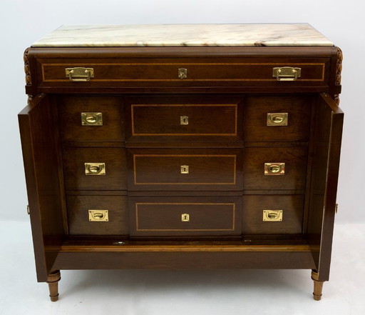 Liberty Italian Thuja Briar and Pink Portugal Marble Dresser, 20s