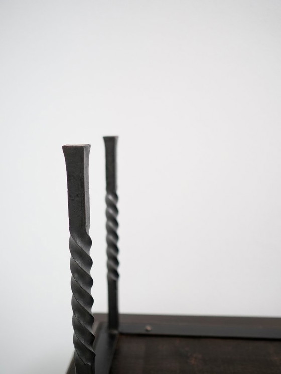 Image 1 of Brutalist wrought iron nesting tables