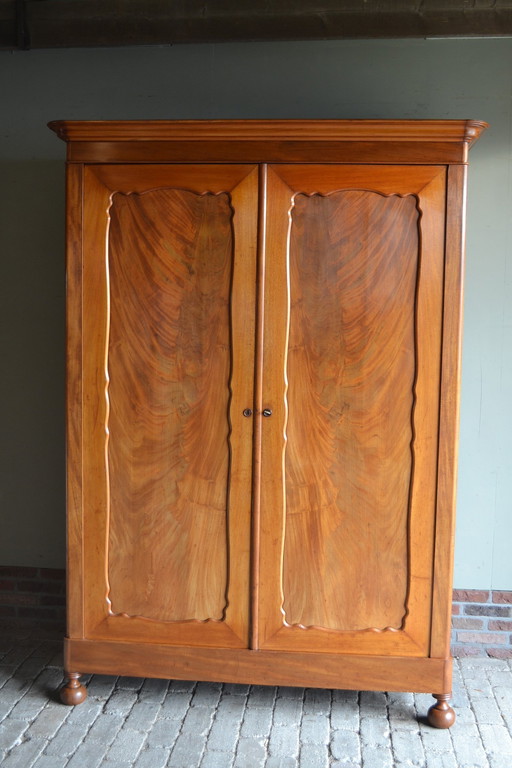 Antique Mahogany Biedermeier Cupboard