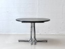 Black extendable table with chrome frame, 1970s