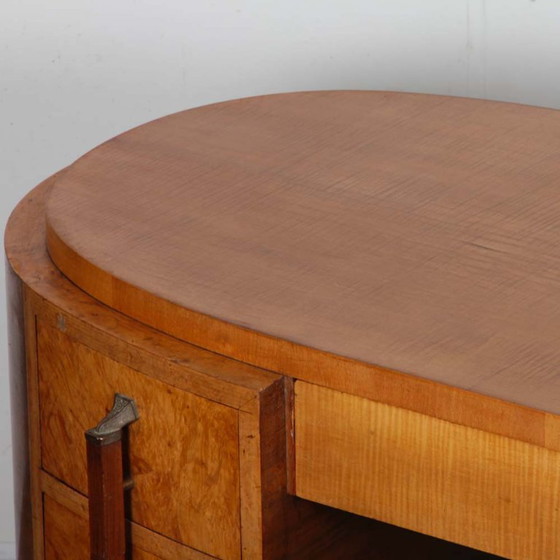 Image 1 of Coiffeuse/bureau en bois datant des années 1930