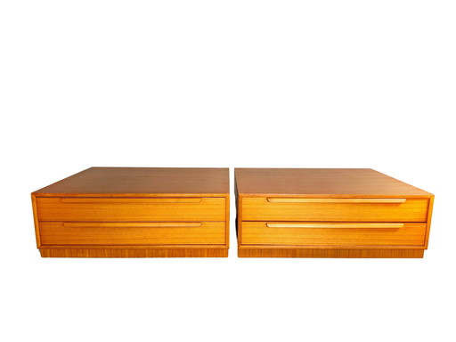 2x original WK Möbel teak sideboard midcentury 1960s chest of drawers