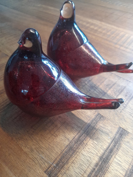 Image 1 of Set rode duiven van ArtGlass Team