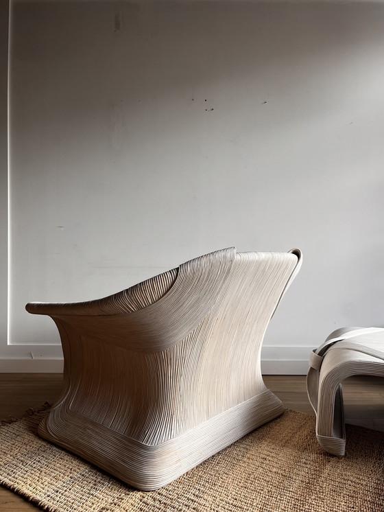 Image 1 of Betty Cobonpue Scultura sillón de ratán años 80