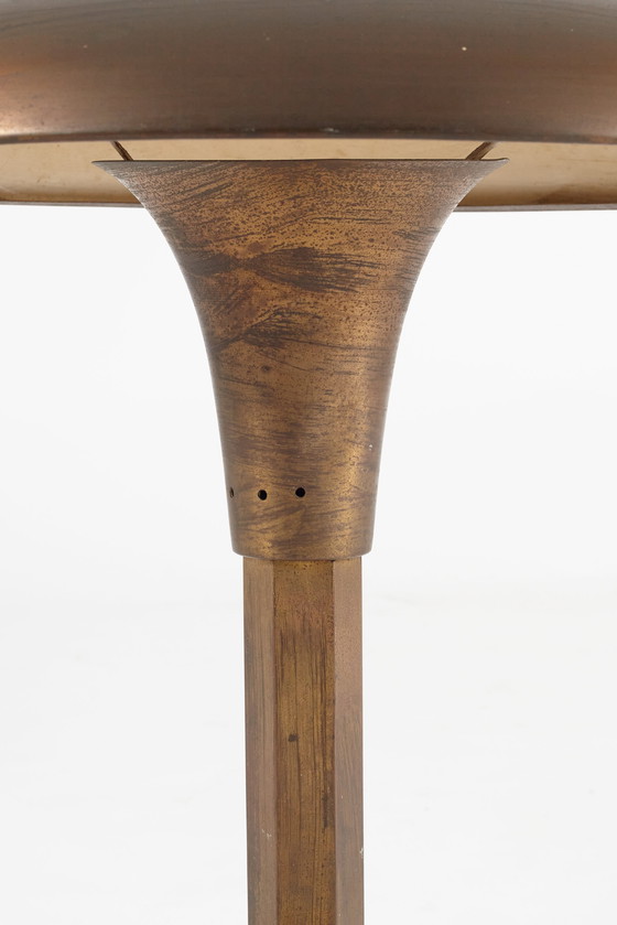 Image 1 of Art Deco/ Bauhaus mushroom tafellamp messing 