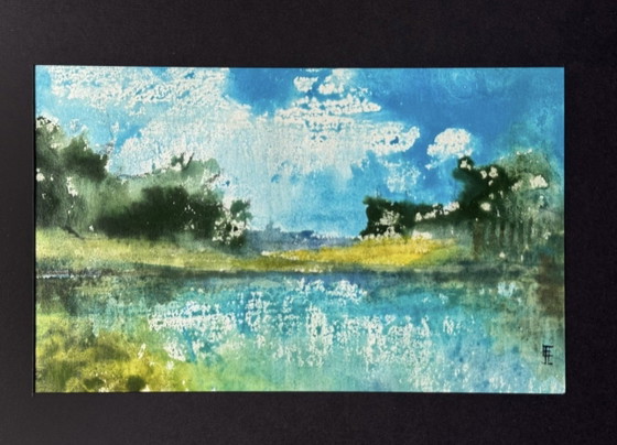 Eugène Eechaut (1928-2019) - Watercolor on Paper, Hand Signed, Dated and Framed – Paintings & Drawings, Glass (photo 3 of 15)
