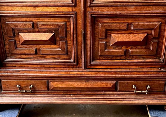 Biblioteca in stile Enrico II. In legno massello di quercia. – Librerie (photo 6 of 8)