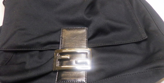 Fendi Mamma Baguette Shoulder Bag, Leather, Metal, Black (photo 9 of 14)
