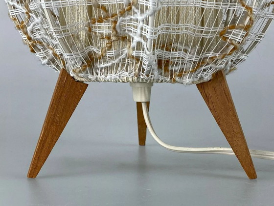 Image 1 of Lámpara de mesa esférica de los años 60 y 70, lámpara de noche, diseño de la era espacial