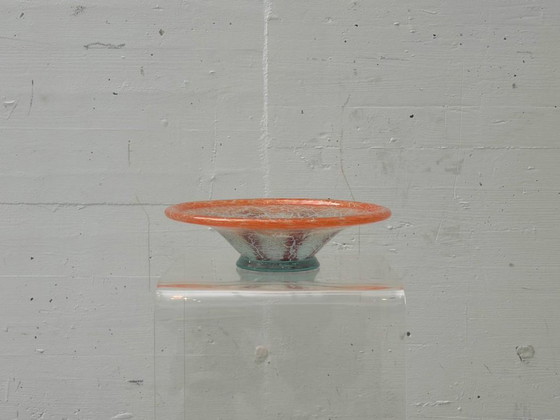 Image 1 of Bol Ikora en verre soufflé à la bouche par Karl Wiedmann pour WMF, années 1930
