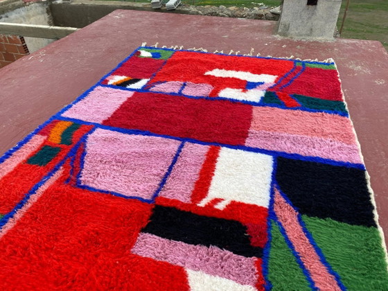 Tappeto Beni Ouarain Contemporaneo 300x200 cm – Motivi Astratti Multicolori – Tappeti, Lana, Cotone, Abstract (photo 6 of 18)