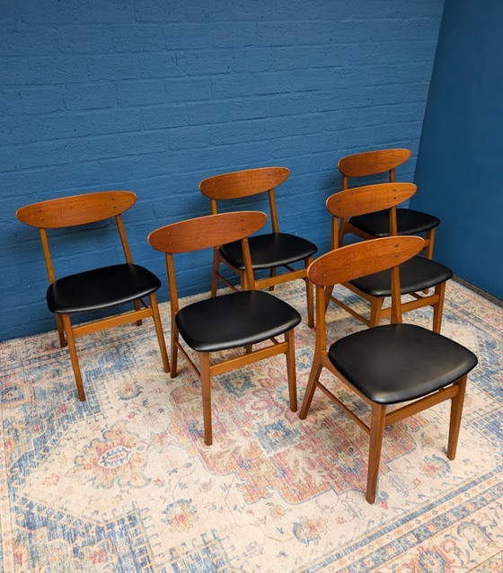 Image 1 of 6 sedie vintage di design danese, Farstrup Møbler, anni '60