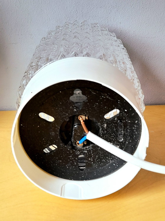 Image 1 of Paire de lampes en verre texturé 1970