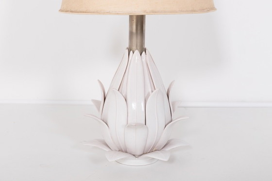 Image 1 of Unique Italian design ceramic ‘Flower’ lamp, 1970’s