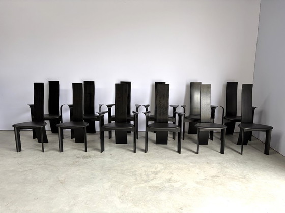 Set Of 12 Iris Chairs By Rob And Dries Van Den Berghe For Van Den Berghe Pauvers, 1990s – Dining chairs (photo 8 of 9)
