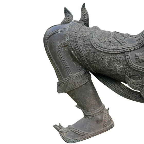 Monumentaal Bronzen Phra Ram (Rama) Boogschutter – Thailand – 168 × 110 cm – Beeldhouwkunst (photo 5 of 11)