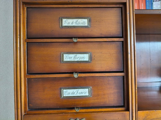 Image 1 of Assi d'Asolo bookcase - cherry wood - Italian design - mobili del collezione